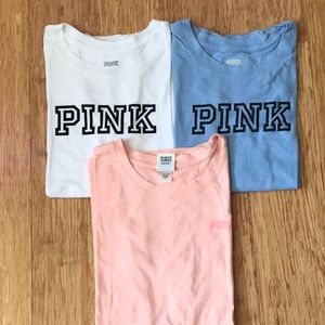 3-pack of PINK T-shirts